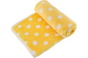 UTOPIPET Pet Blanket for Dog Cat Animal 35 x 27 Inches Fleece Polka Dot Design All Year Round Puppy Kitten Bed Warm Sleep Mat