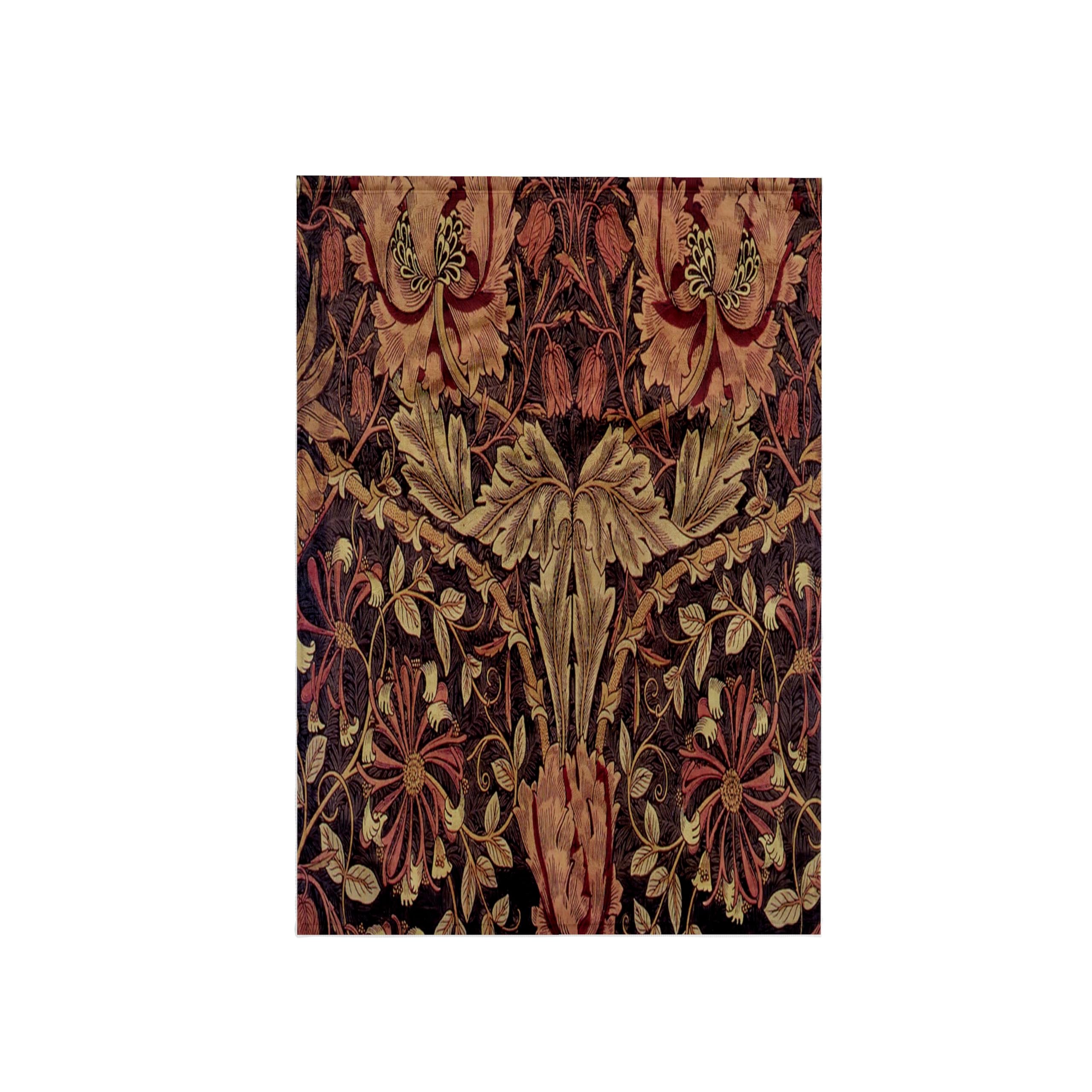 3dRose "Image of William Morris Brown and Peach Honeysuckle Pattern Towel, White, 15 x 22-Inch