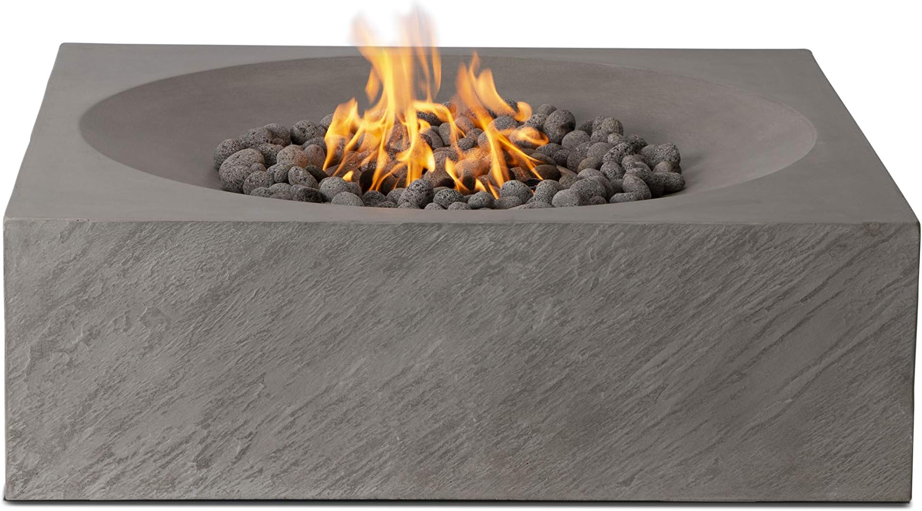 Pyromania Paloma Outdoor Fire Pit Table - Natural Gas in Slate Grey