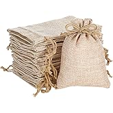 ANPHSIN 75Pcs Small Burlap Drawstring Gift Bags - 3.7"x5.4" Bulk Mini Tiny Goodie Treat Gift Bags HTV Compatible, for Valentine's Day Candy, Rustic Wedding Favors for Guests, Holiday Party Favor