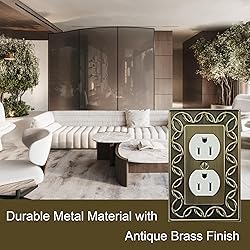 OKAWYC Single Duplex Outlet Cover Plate, 4-Pack