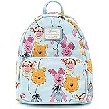 loungefly disney winnie the pooh floral crown flocked mini backpack