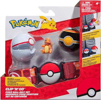 Pokémon Clip N Go Belt Set 2-Inch Charmander Battle Figure with Belt