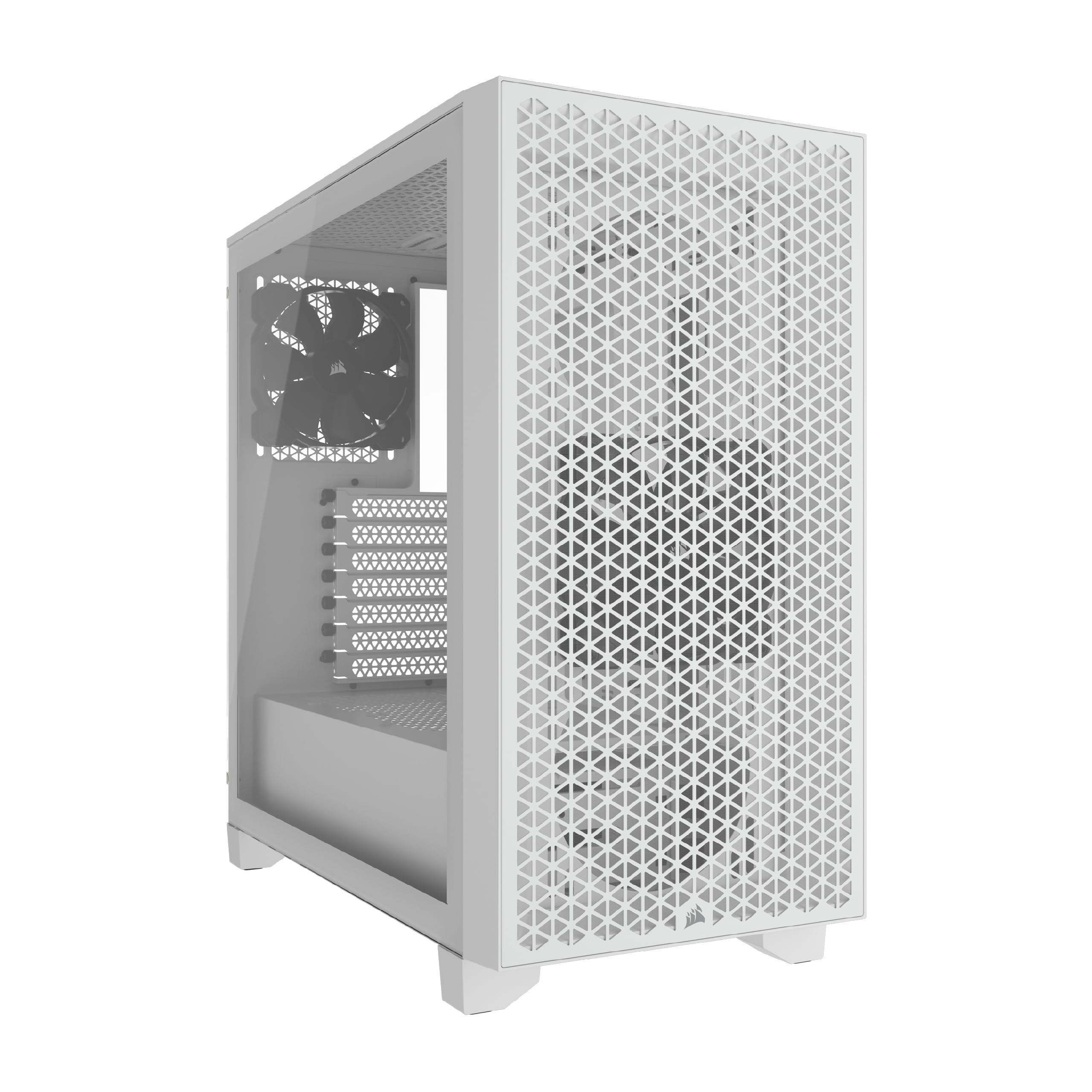 CORSAIR 3000D Airflow Mid-Tower PC-Gehäuse - 2X SP120 Elite Lüfter - Vier-Slot GPU-Unterstützung - Für Bis zu 8X 120mm Lüfter - High-Airflow Design - Weiß
