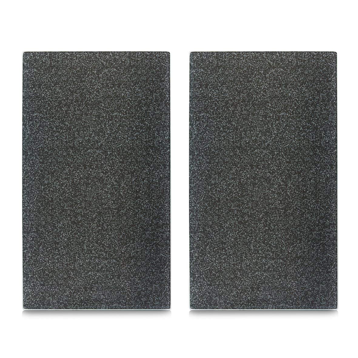 Zeller "Granite Stove Cover/Cutting Plate, Anthracite, 30 x 52 cm, Set of 2