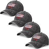 Geyoga 4 Pieces 250 Anniversary USA Hat Men Patriotic Baseball Hat for Women American Flag Commemorative Tactical Washed