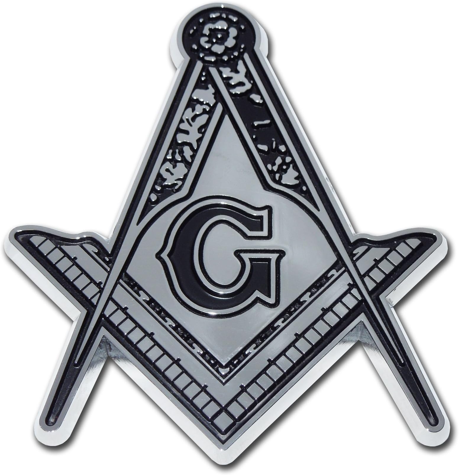 Elektroplate Mason (Detailed) Chrome Auto Emblem Silver
