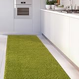 THE RUGS Living Room Shaggy Rug 80x300 cm Green 30 mm Thick view 2
