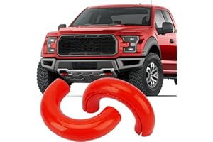 MITANLUXI Tow Hook Covers Compatible with 2004-2018 2019 2020 2021 2022 2023 2024 2025 F150 Accessories Bronco Base/Big Bend/Outer Banks-Fit for 2017-2021 Tundra Accessories-Upgrade Design, Silicon Rubber (Red)