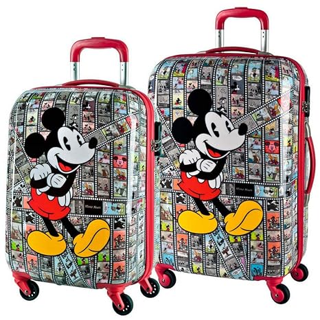 Disney Set de Maletas Mickey Film, 55/65 cm, 88 litros, Rojo ...