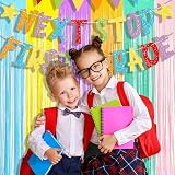 Rainbow Foil Fringe Curtain 2 Pack 3.28x8.2 ft Backdrop view 4