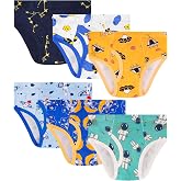 JAHSIYI Boys 100% Cotton Briefs Soft Underwear Size 2T-12Yrs 6-Pack | Skin-Friendly, Full Coverage, Durable Seams, Elastic Waistband, Various Prints, Comfy Fit with Front Opening Fly, Wedgie Free