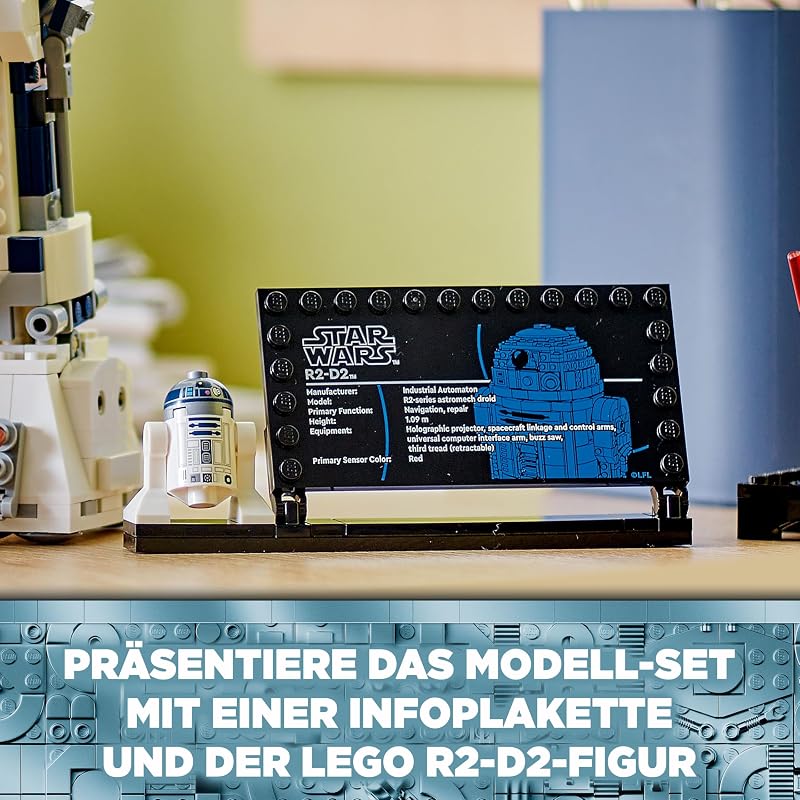 Star Wars 75379 R2-D2 - Giocattolo da Costruire - Figura di Droide da Esposizione con Testa Rotante, Periscopio e Strumenti - Incl. una Minifigure di Darth Malek - Regalo per Bambini da 10 Anni — foto 5 di 8