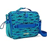 Bentgo Kids Lunch Bag - Durable, Double-Insulated Lunch Bag for Kids 3+; Holds Lunch Box, Water Bottle, & Snacks; Easy-Clean Water-Resistant Fabric & Multiple Zippered Pockets (Shark)