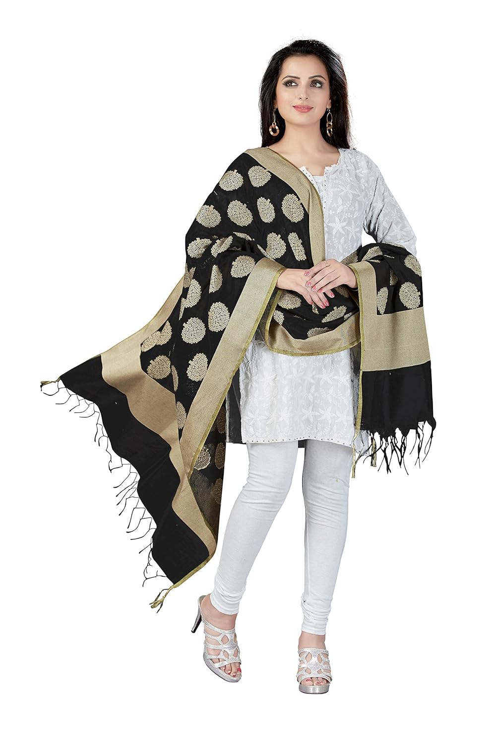 rani saahiba women's cotton silk dupatta