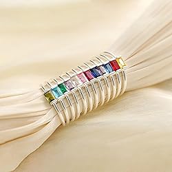 RLMOON Birthstone Ring for Women Non Tarnish Silver