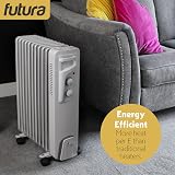 Futura 2500W Oil Filled Radiator 11 Fin Free Standing Heater UK Plug view 8
