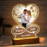 EDSG Personalised Acrylic Music Plaque Heart Photo Frame Gift view 6