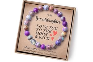 THEMEROL Christmas Gifts for Girls/Women-Love/Protection-Natural Crystal Bracelet for Daughter Granddaughter Niece Sister Mom Aunt Wife