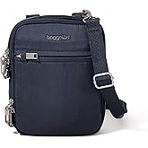Baggallini Securtex® Anti-theft Mini Everything Crossbody Bag, 6.3"x8.25" Rfid, Locking Zippers & Cut-resistant Strap