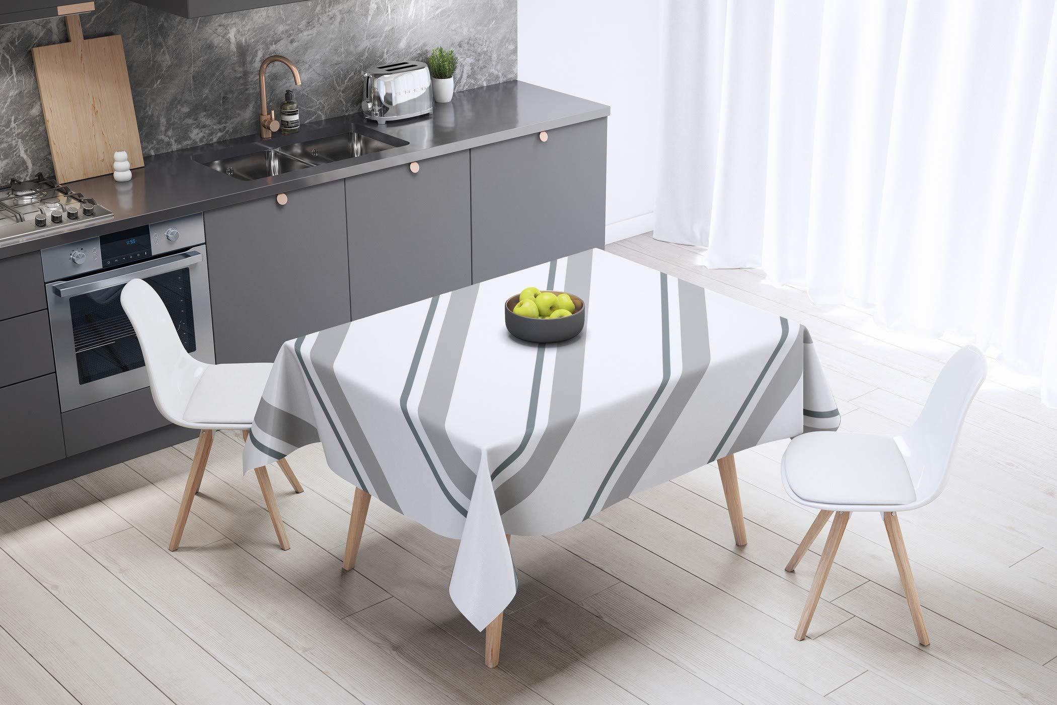 Bonamaison Kitchen Decoration, Tablecloth, 140cm x 140cm - Designed and Manufactured in Turkey