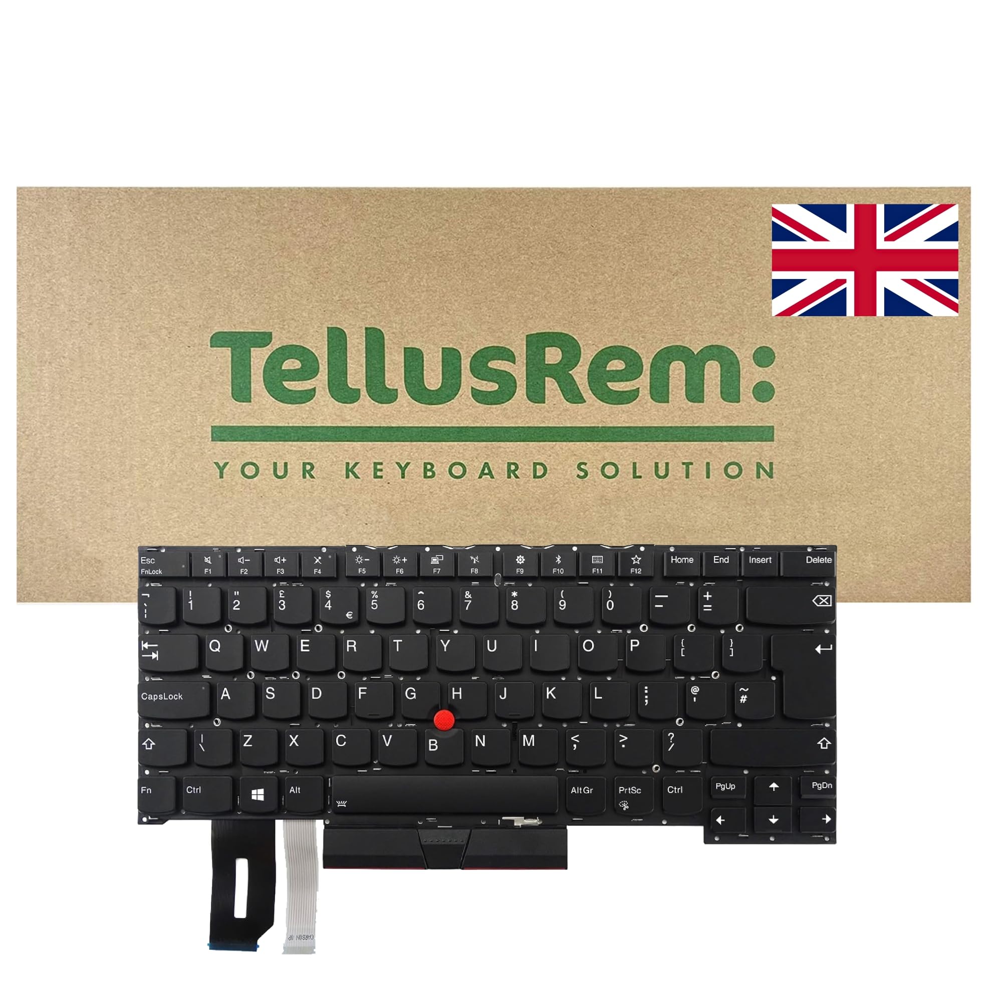 replacement UK backlit keyboard for Lenovo Thinkpad T490s T495s