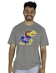 Blue 84 Men's Kansas Jayhawks Tri-Blend T-Shirt