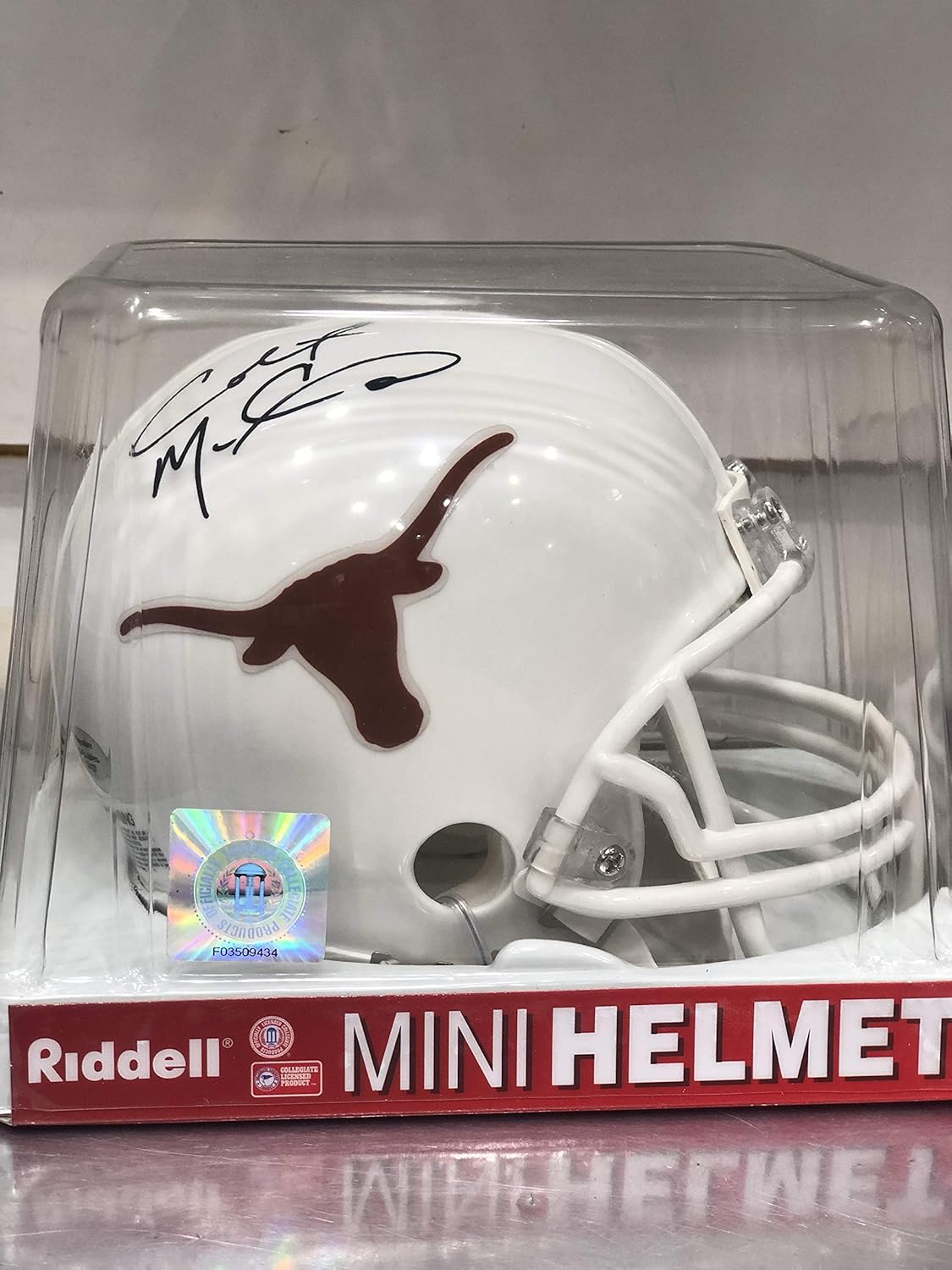 Colt McCoy Autographed Texas Mini Helmet Sports Collectibles