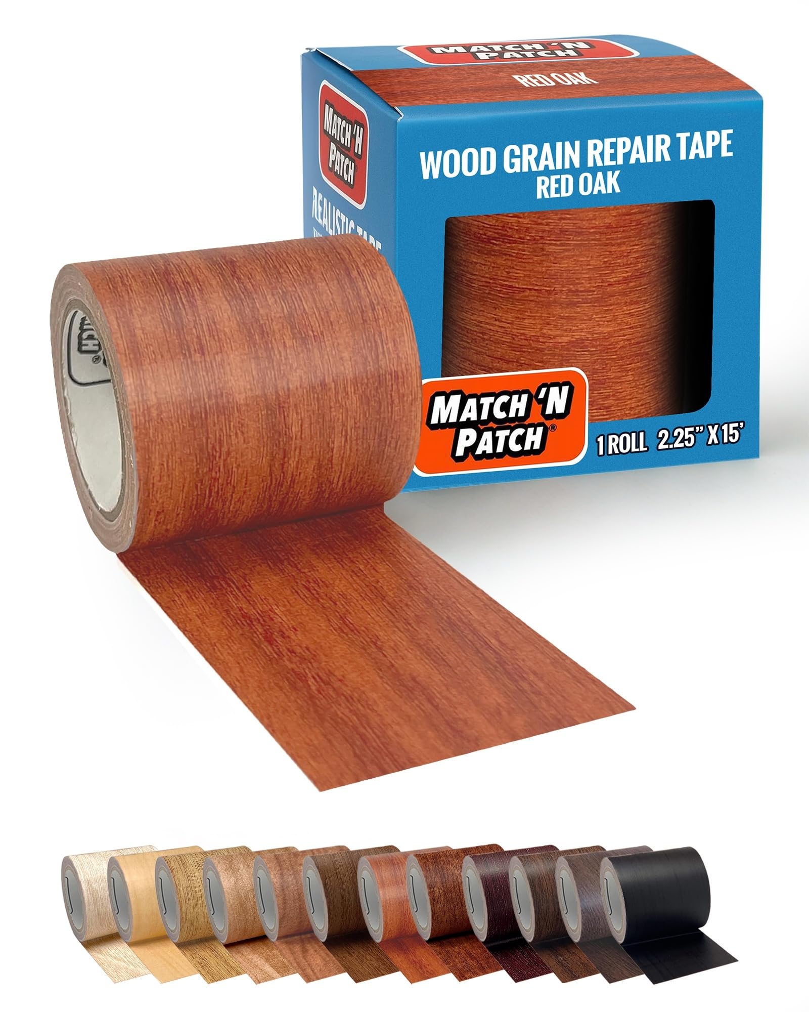 MATCH 'N PATCH Realistic Repair Tape, Red Oak
