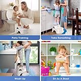 Maliton Potty Training Toilet Seat with 2 Step Stool Grey view 6