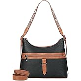 FADEON Womens Purses and Handbags, Designer Leather Crossbody Bags, Ladies Hobo Shoulder Bag with 2 Adjustable Strap