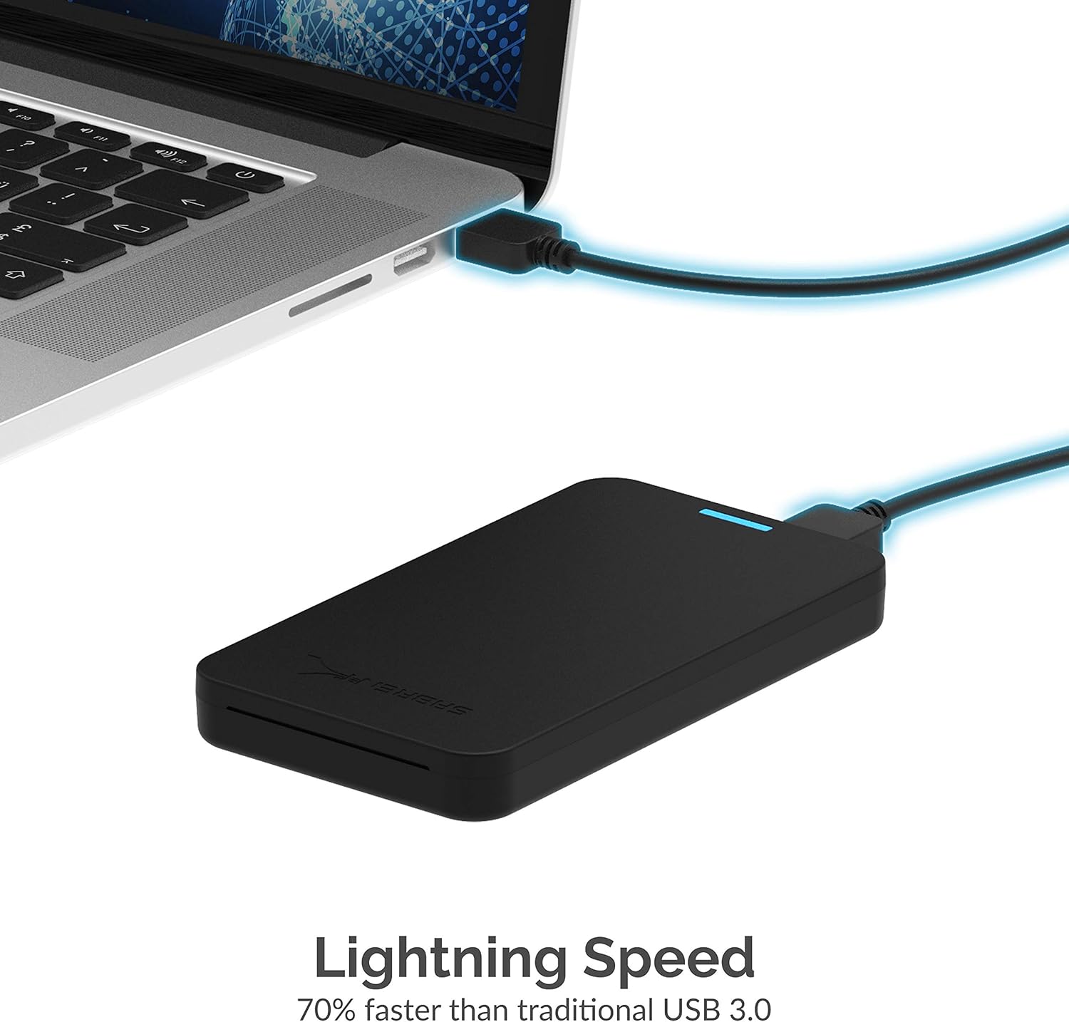 Sabrent 2.5-Inch SATA to USB 3.0 Tool-Free External Hard Drive Enclosure [Optimized for SSD, Support UASP SATA III] Black (EC-UASP): Computers & Accessories
