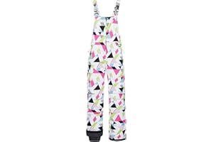 CREATMO US Girl's Snow Bibs Kids Ski Pants Waterproof Insulated Winter Overalls