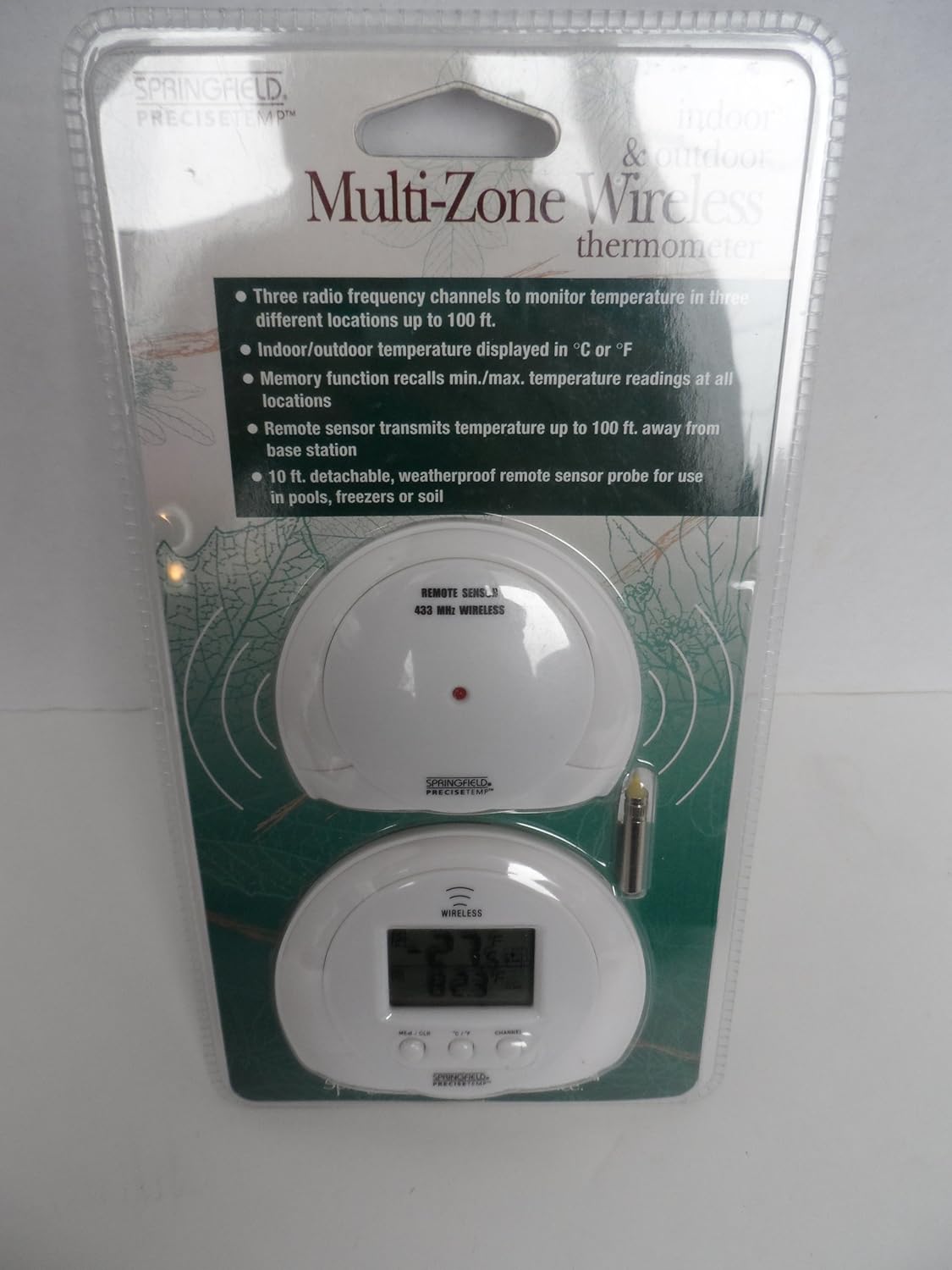 Springfield Precisetemp Indoor Outdoor Multi Zone Wireless Thermometer Amazon Ca Patio Lawn Garden