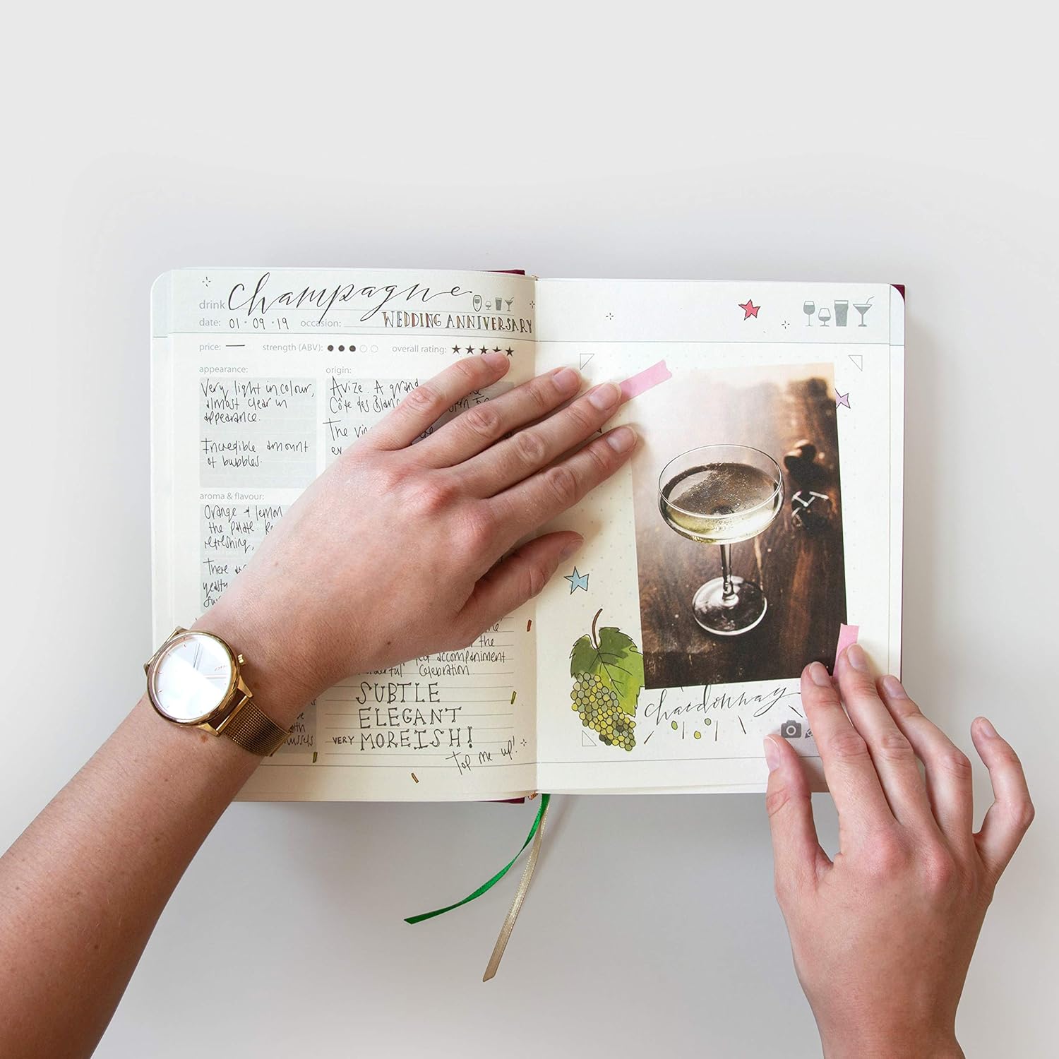 Suck UK My Drinks Journal Book – Tasting Notebook & Journal Blank for Wine Beer Gin Whiskey Tasting Notes & Recording - Image 4