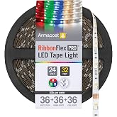 Armacost Lighting RibbonFlex Pro 24V RGB+WW LED Strip Light Tape 36 + 36 +36 LED/m, 32' (10M) 645250