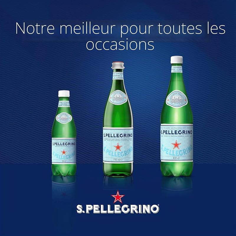 – Lot de 6 bouteilles d’au pétillante, 1 L