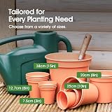 Whitefurze Basic Plant Pots 15cm Set of 3 Indoor Outdoor Polypropylene view 4