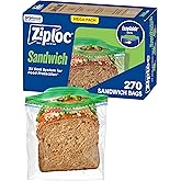 Ziploc Sandwich &amp; Snack Bags, Food Storage, Easy Open &amp; Close, 105 Count | Sandwich &amp; Snack Bags, Food Storage, Reusable, Easy Open &amp; Close, BPA-Free, 105 Count