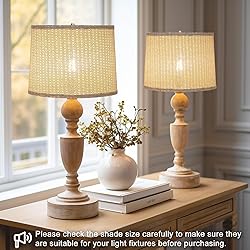 Woven Lampshades Set of 2, Medium Drum Lamp Shades
