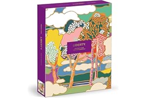 Galison Liberty Prospect Road – DIY 9 x 12 Paint by Number Kit with Iconic Liberty Print Art for Beginners and Experts Includes Paint and Brushes