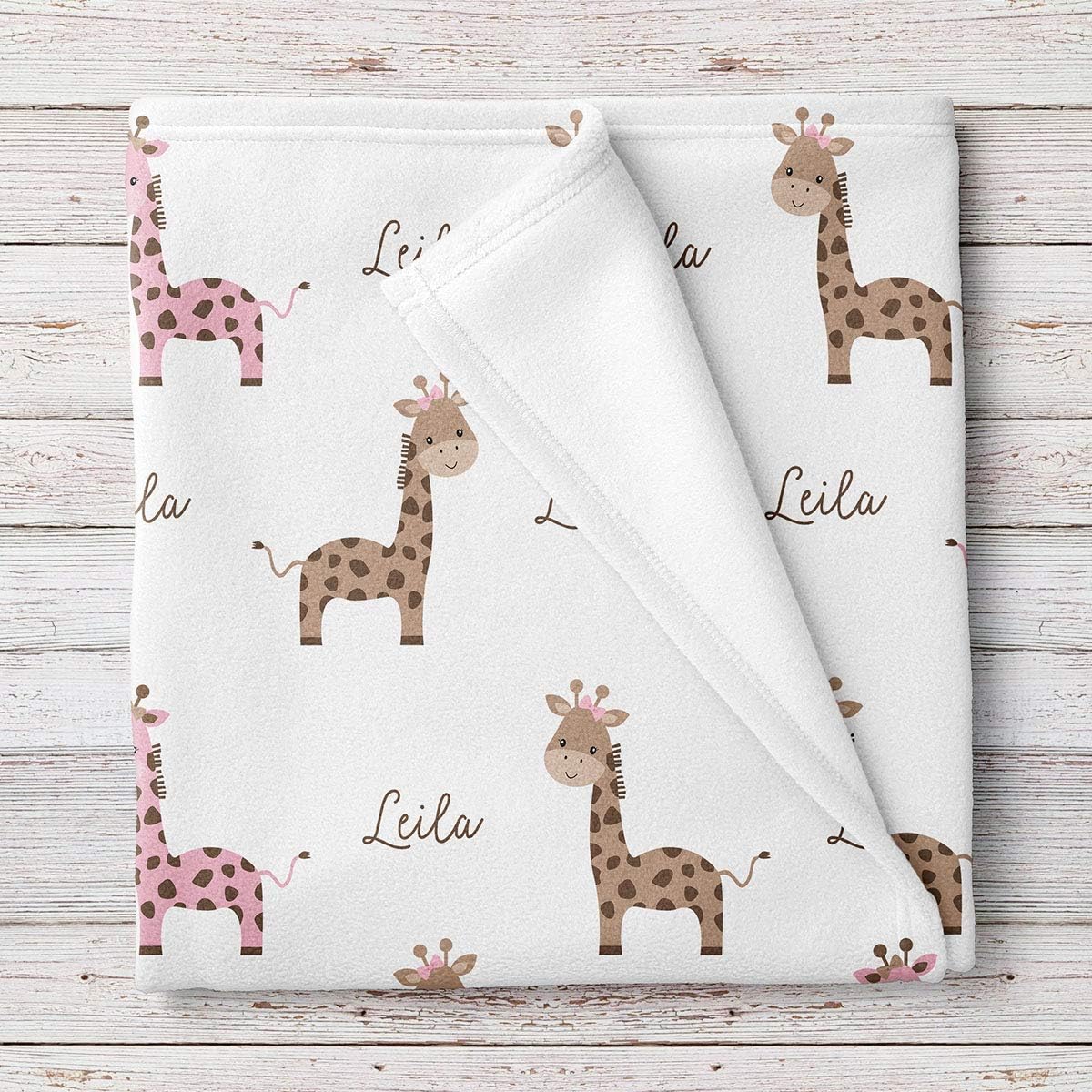 pink giraffe blanket