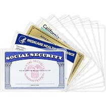 Styquenzer 12 Pack Clear Plastic Card Protectors – Waterproof Sleeves For Medicare, Credit, ID Cards