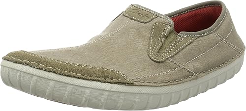 clarks mens canvas slip on shoes