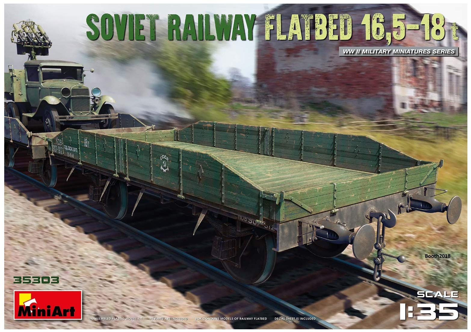 Miniart 1: 35 - Soviet Railway Flatbed 16.5-18T