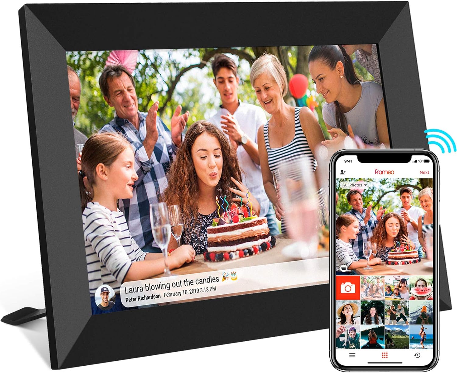 Frameo WiFi Digital Photo Frame 10.1 Inch 1280x800 IPS