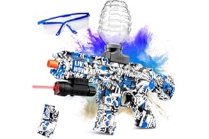 MULTFORD Electric Gel Ball Blaster, Manual & Automatic Gel Ball, Rechargeable Splatter Ball Blaster for Outdoor Activities Team Game for Adult and 18+(Blue)