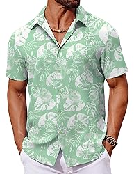 COOFANDY Men's Casual Shirts Resort Wear Short