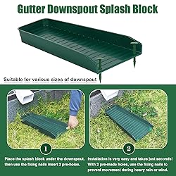 Teisaiko Rain-Gutter Downspout Splash Block - 2