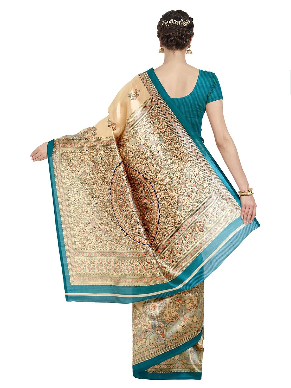 oomph! women&rsquo;s mysore silk printed kalamkari sarees